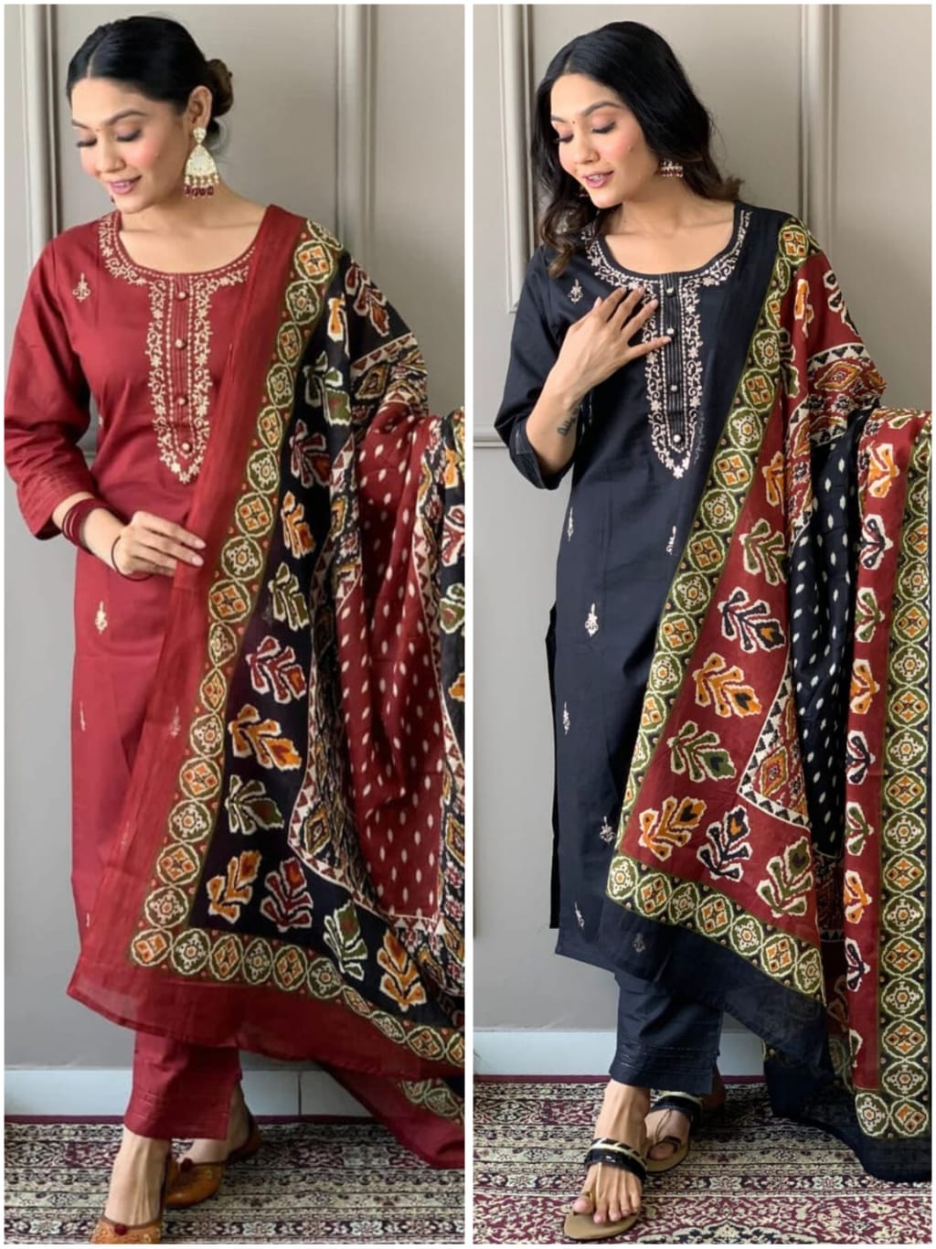 Kalaai Fashion Cotton Printed Wholesale Kurti With Bottom Dupatta Manufacturers
